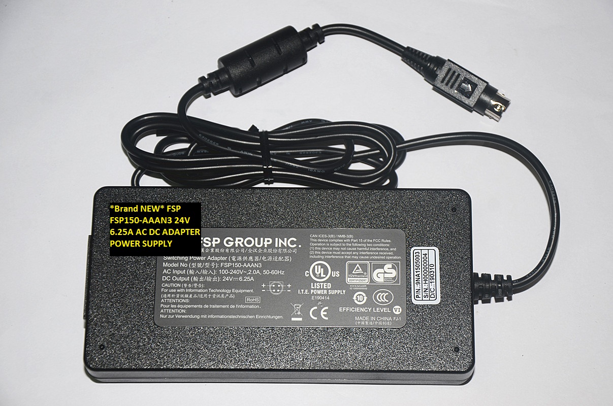 *Brand NEW* FSP 24V 6.25A FSP150-AAAN3 AC DC ADAPTER POWER SUPPLY